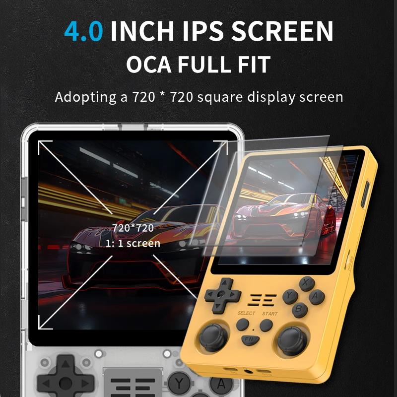 POWKIDDY NEW RGB20SX Handheld Game Console 720*720 4 Inch IPS Screen Built-in WIFI Retro Gaming Opending Linux Children's Gifts. 