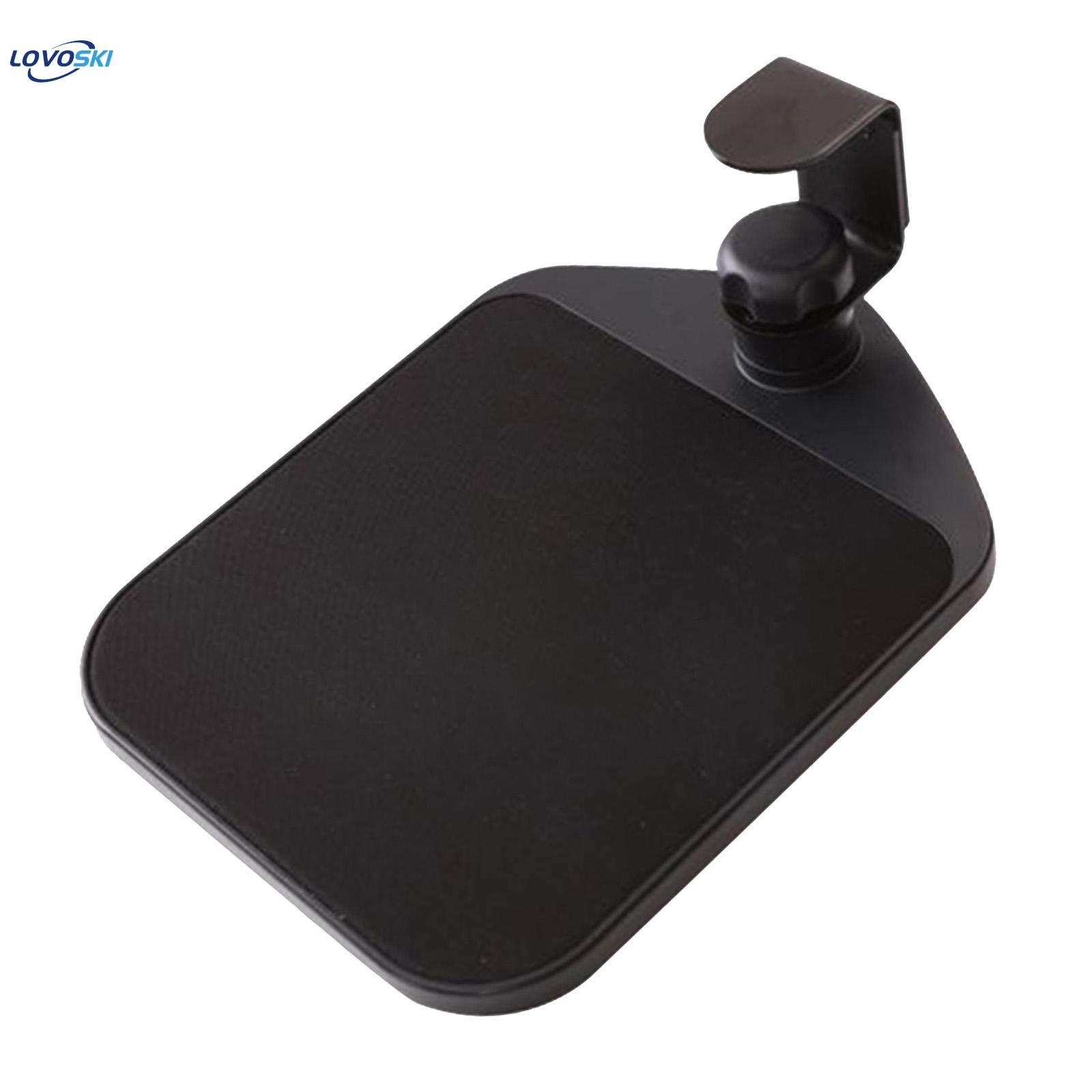 Adjustable Mouse Platform Clamp On Under Desk Mouse Extender Tray 360 Rotatable Computer Mouse Pad
