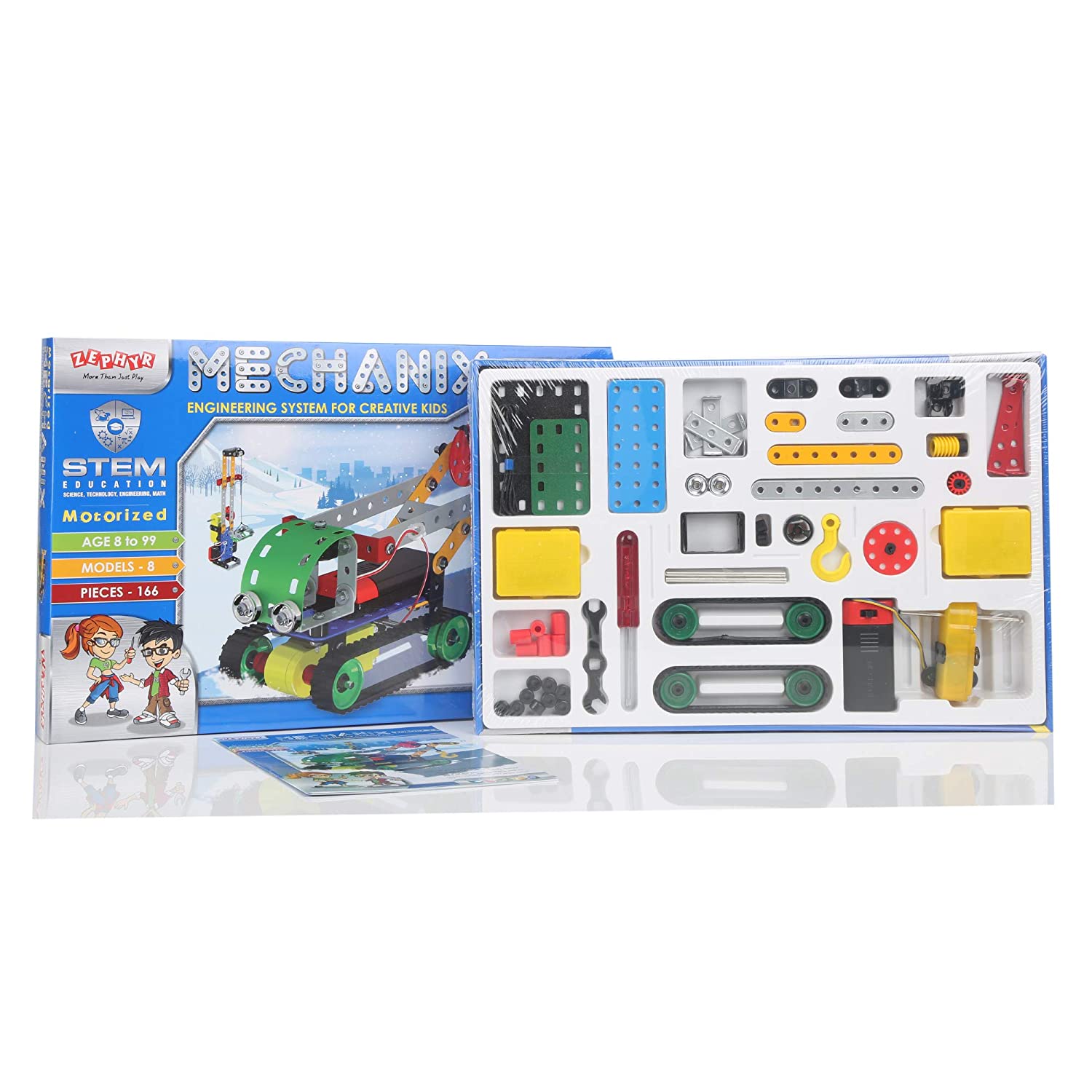 Zephyr Robotix 2 Motorized Educational Toy Building Blocks Construction Set, for Boys and Girls-01063. 
