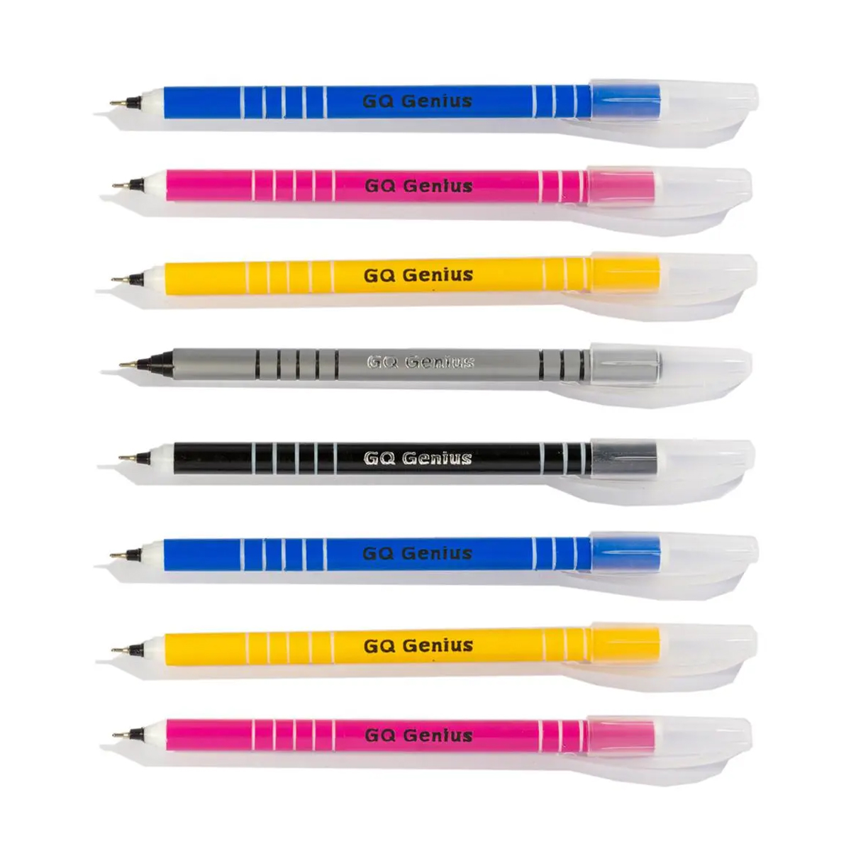 GQ Genius Ball Pen - Pack of 20 Pens - Explore Trend - Unique Make - Sustainable Option - Expression of Yourself - Econo Brand. 