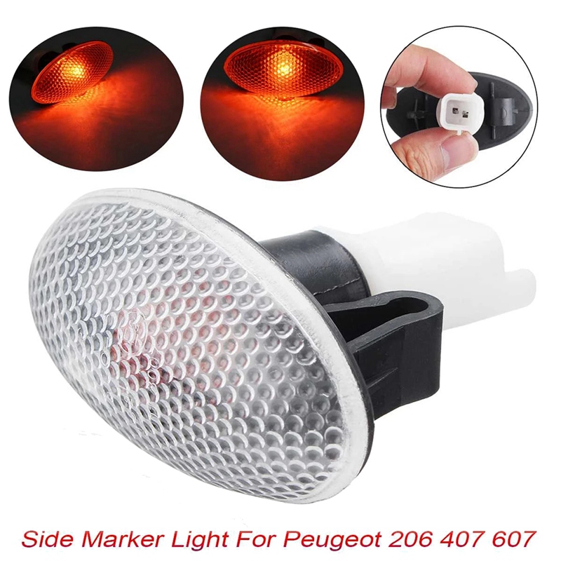 632574 2 X Turn Signal Side Marker Light Repeater Lamp Indicator for Peugeot 206 407 607. 
