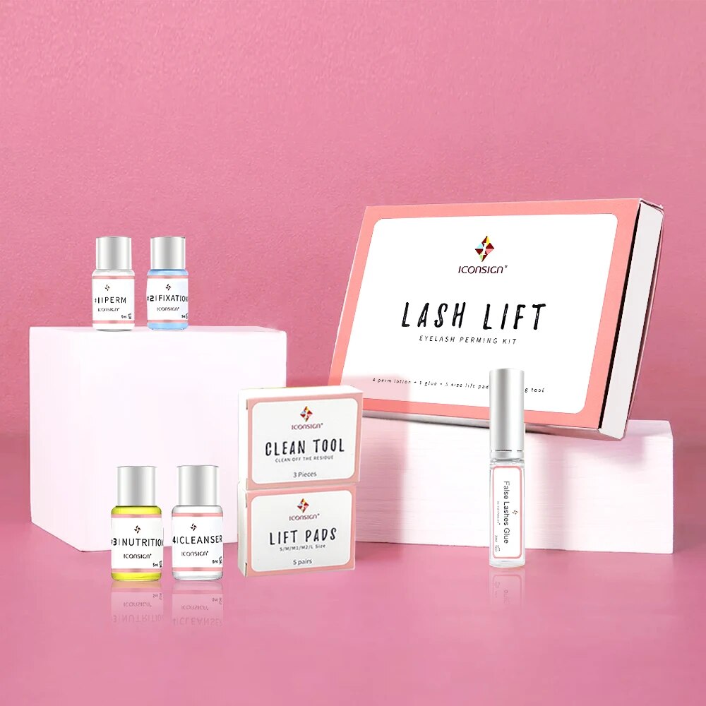 Lash Lift Kit Eyelash Perm Kit Home Lash Perm Curler Kit Brow Lifter Lamination Kit Semi Permanent Curling Perming Wave. 