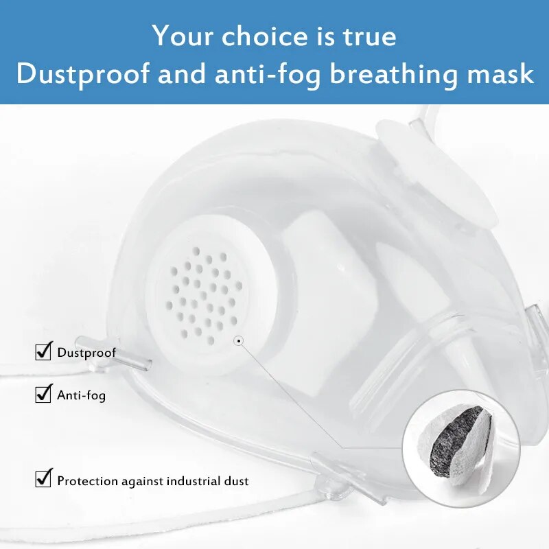 Silicone Reusable Protective Mask With Breathing Valve Deaf-Mute Lip Mask Outdoor Dust-Proof Mask Transparent Mask With Filters. 