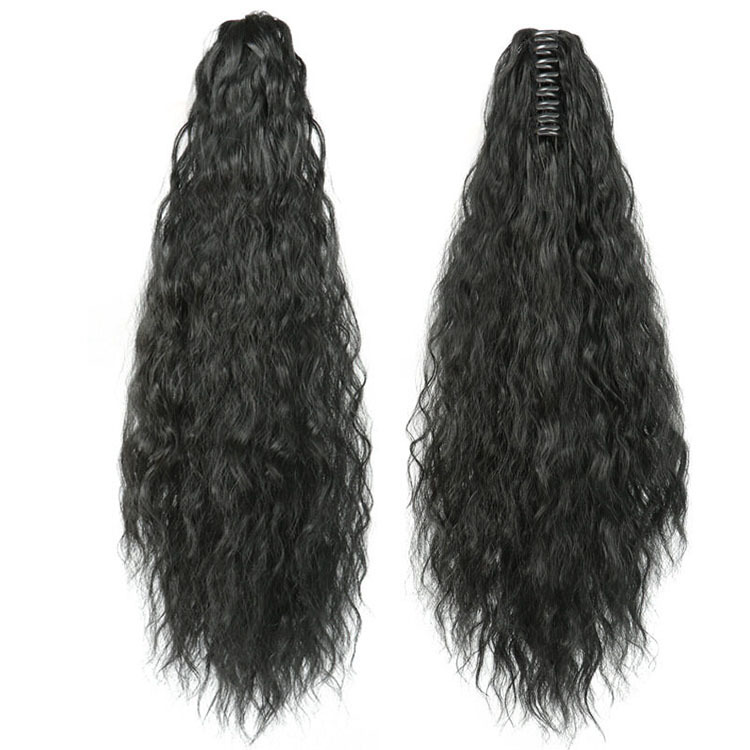 Wig Ponytail Grip Corn Curler Long Curly Hair Tied High Ponytail Fluffy Curl Ponytail ExtensionsPonytail. 