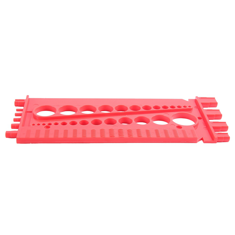 Plastic Nut Nuts and Bolts Bolt & Screw Measuring Gauge Size & Thread Pitch, Red. 