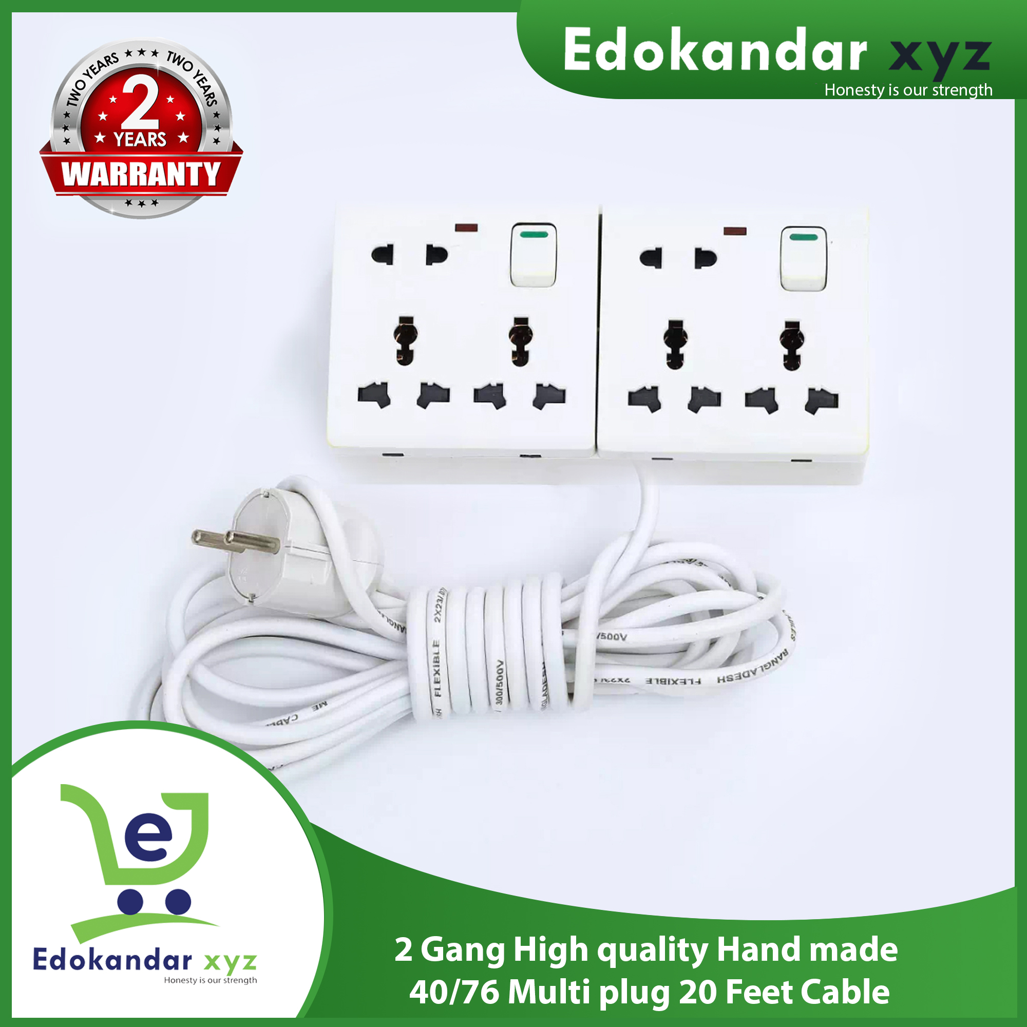 HIGH QUALITY MULTI PLUG WITH 20 FEET 40/76 CABLE