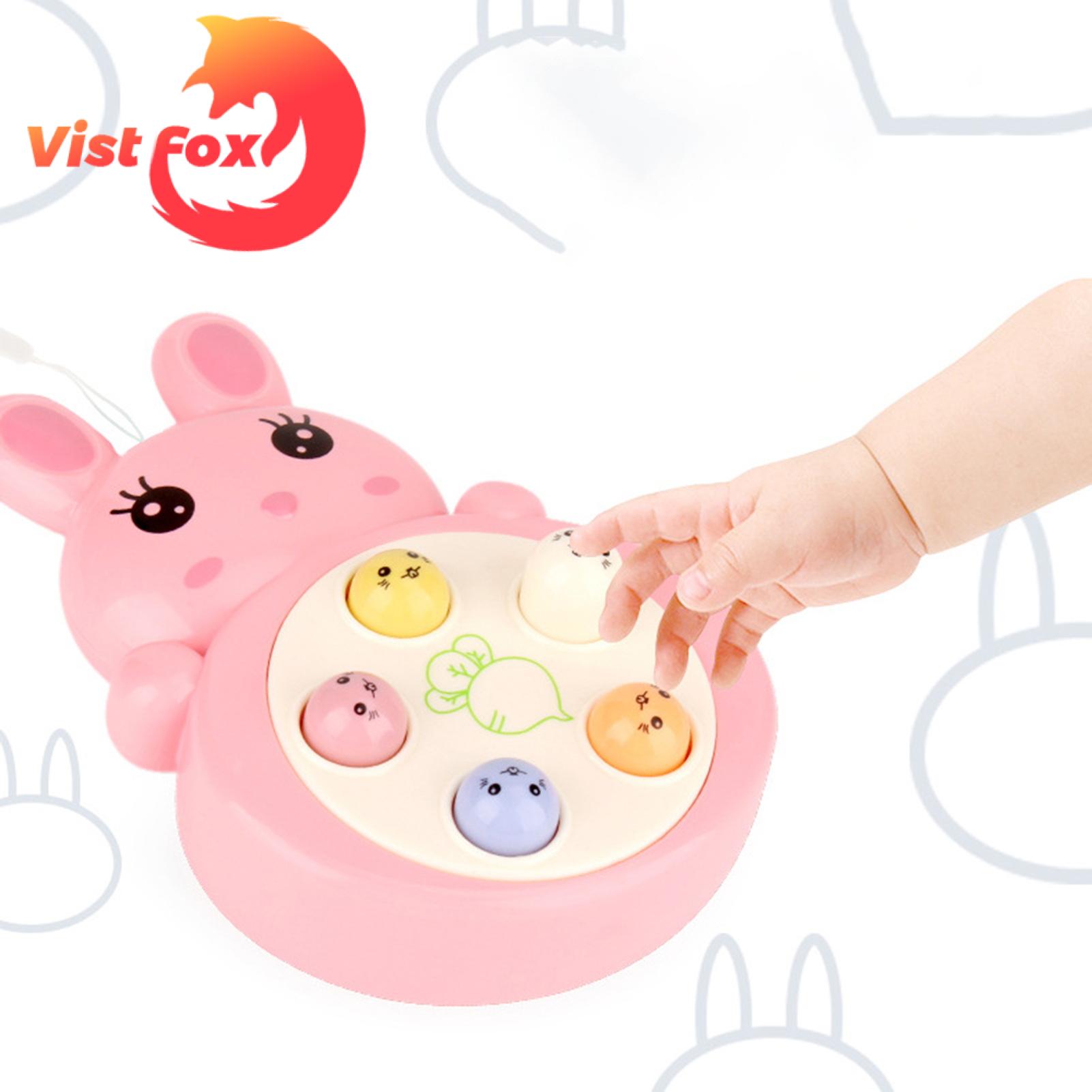 Vist Fox Whack-a-mole Toy Push to Play Whack-a-mole Toy with Hanging Rope. 