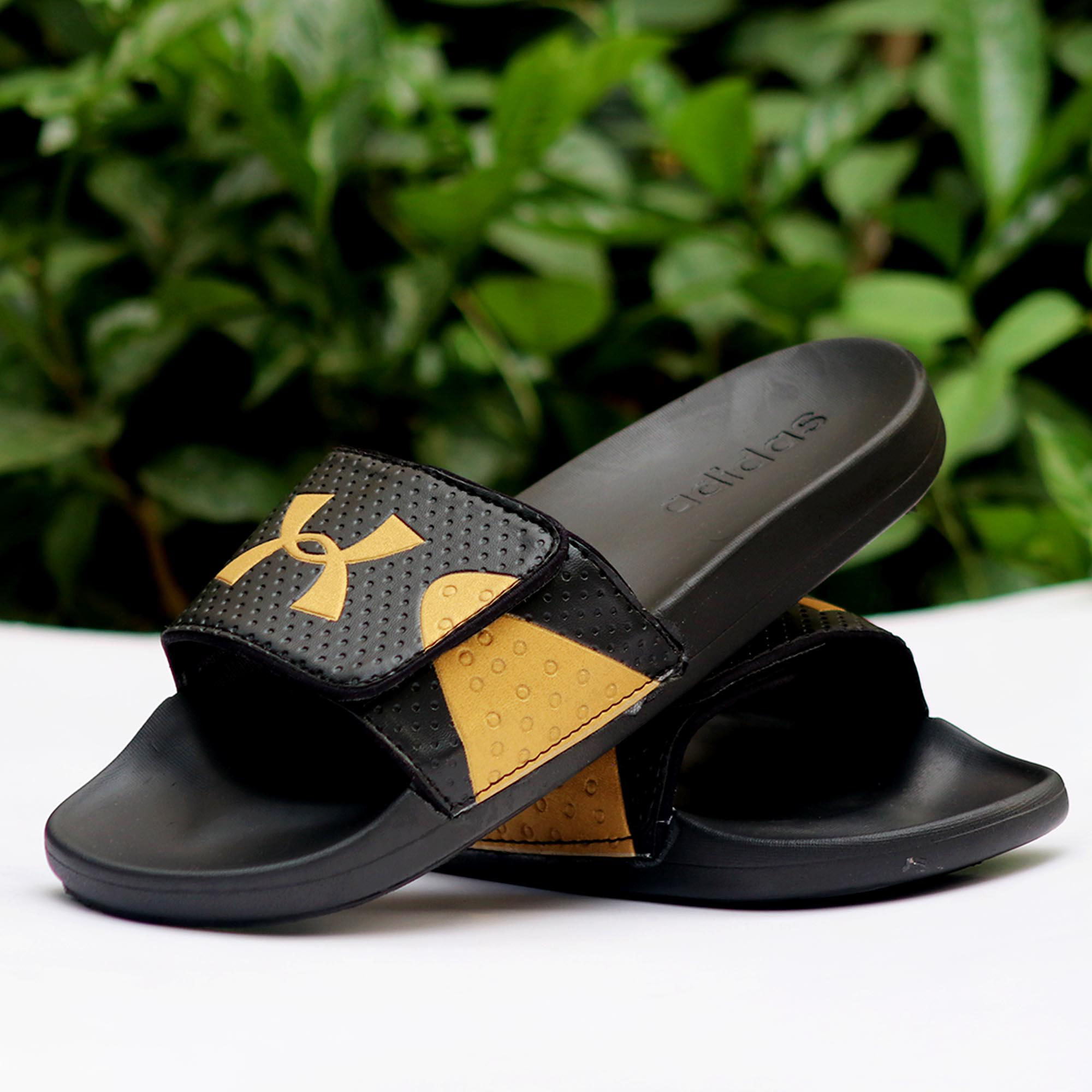 gold slipper sandals