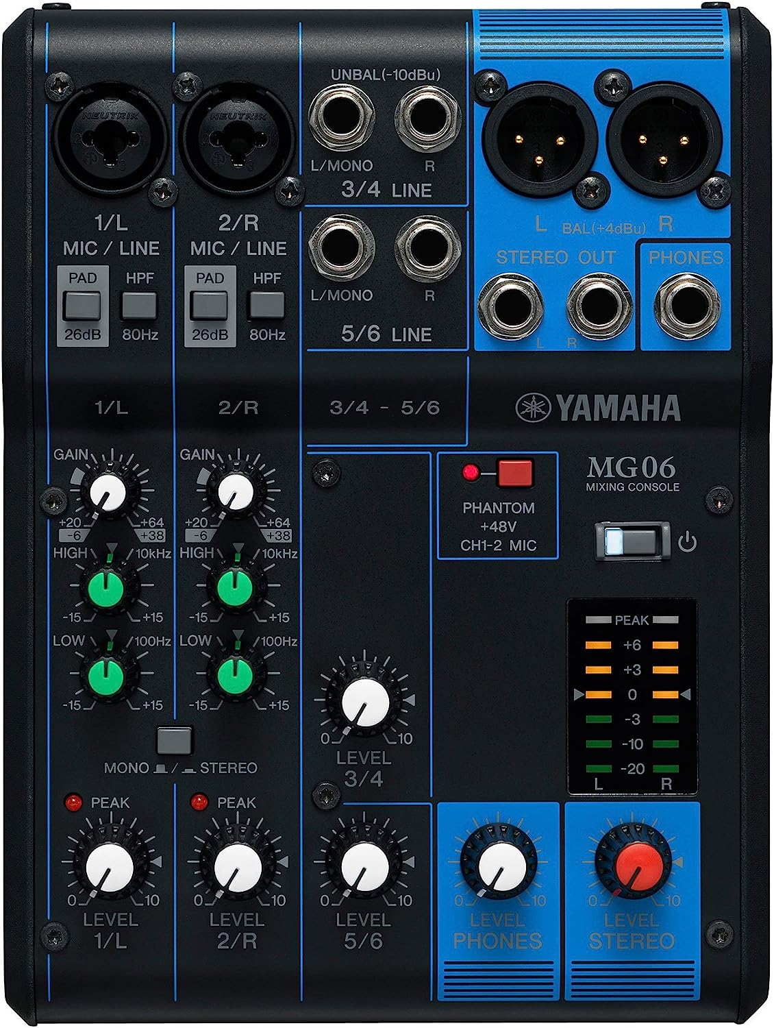 Yamaha MG06 6-Input Compact Stereo Mixer