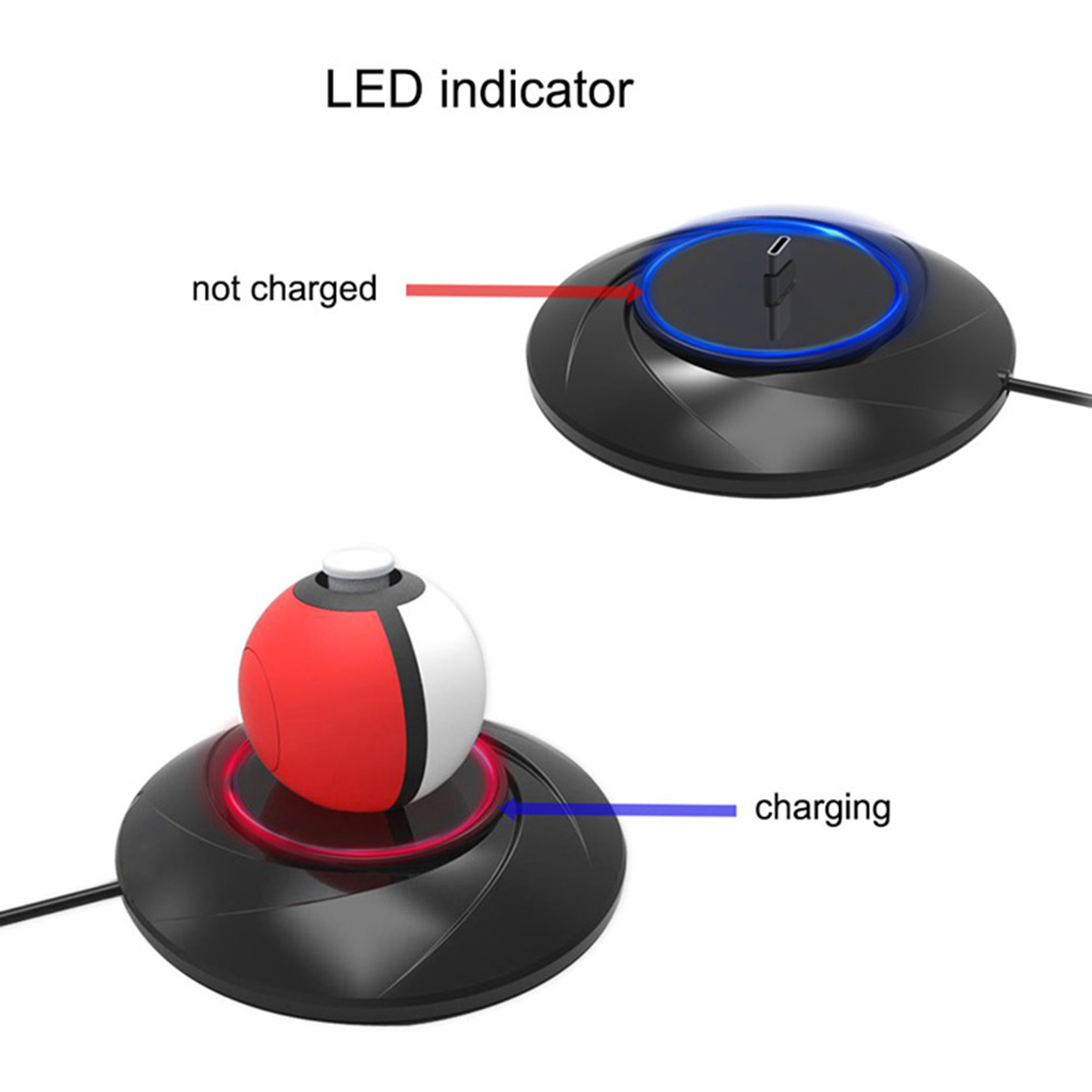 For Drop&Charger Fast Charging Stand Base Pokemon Poke Ball Plus. 