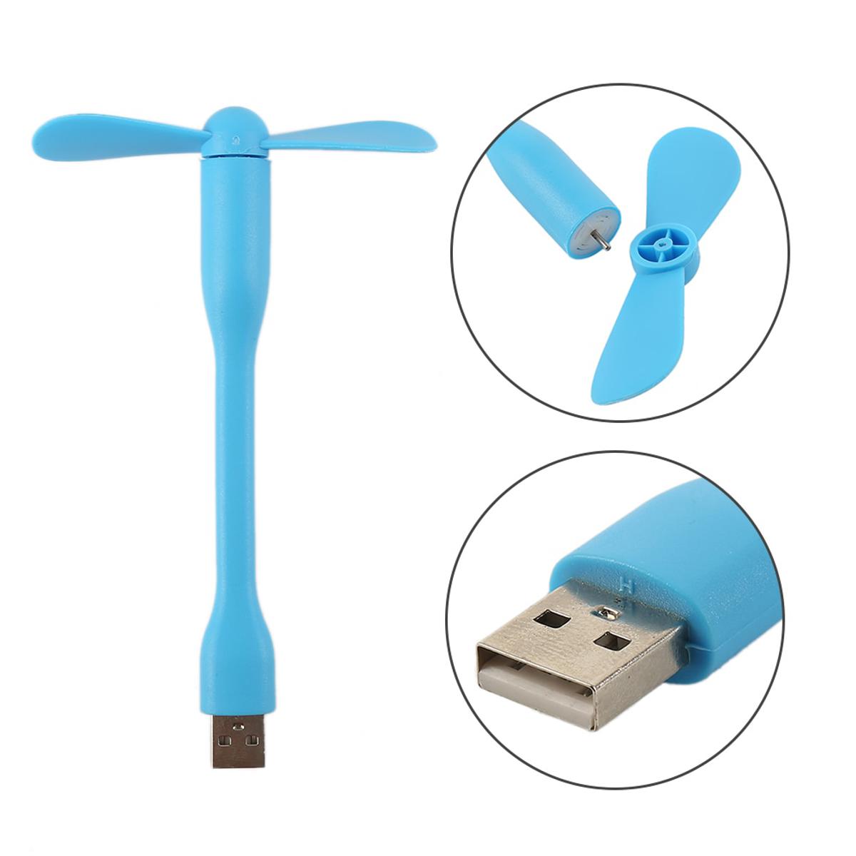 USB Fan Flexible Portable Mini Fan And USB LED Light Lamp For Power Bank Notebook Computer Summer Gadget