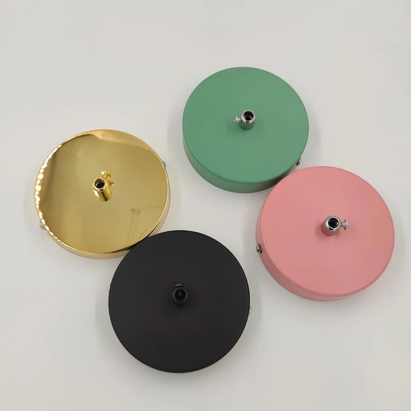 Ceiling Plate Vintage Round 10cm Black/White/Silver Lighting Accessories For Pendant Lamp DIY +Lock Wire Lamp Base. 