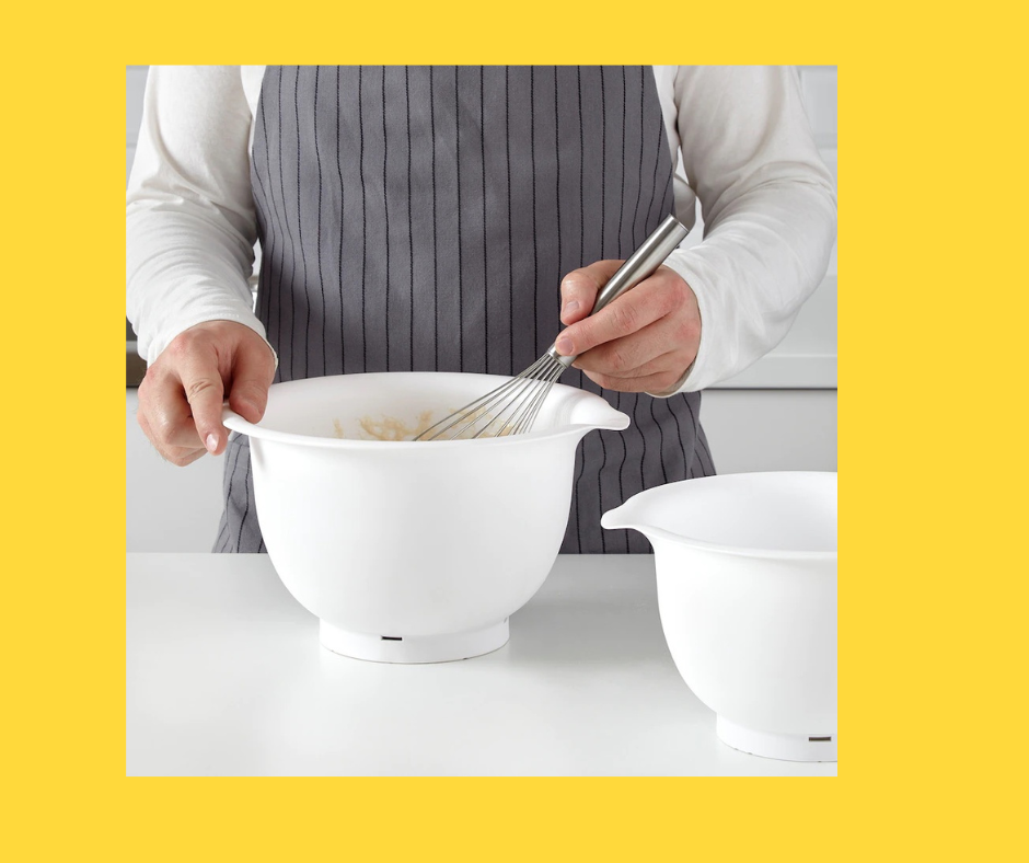 VISPAD, Mixing bowl, set of 2, white, FROM IKEA. 