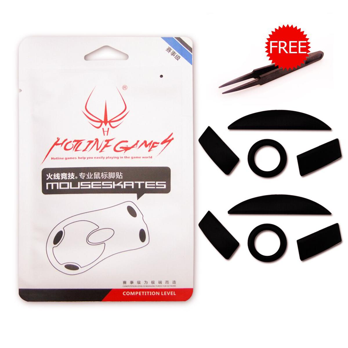 【happy one】Hotline Games Computer Gaming Pro Mouse Feet/skates For Razer TaiPan F4 Silver 0.6mm Level