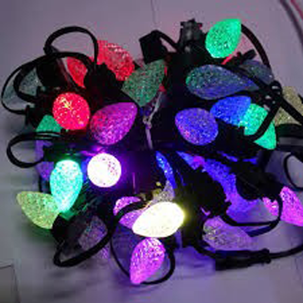 RGB Pixel Strawberry Shaped Bulb LED Color Changing Fairy Light