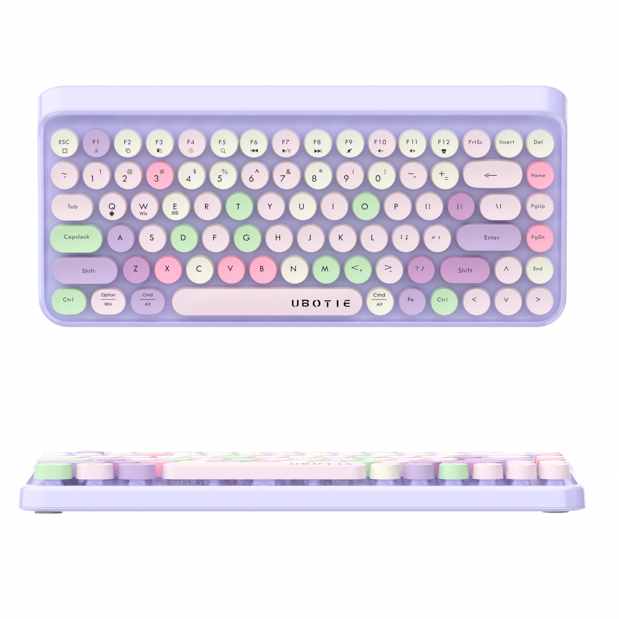 UBOTIE Bluetooth Wireless Keyboard For IOS Android Windows Tablet Colorful Portable Bluetooth Keyboard For iPad Air Mini Pro. 