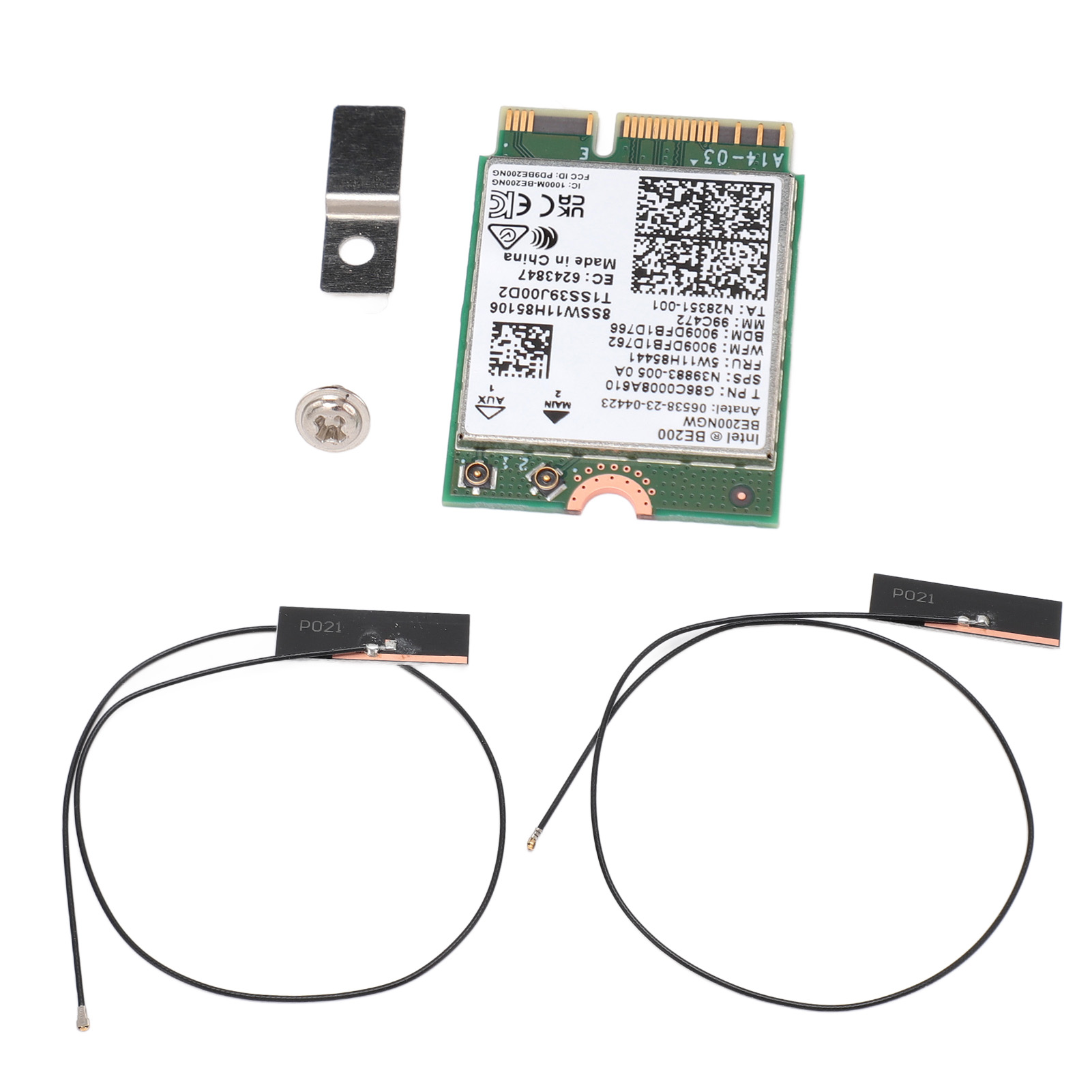 WiFi 7 Card 2.4G 574Mbps 5G 2400Mbps 6G 5800Mbps BT 5.4 MU MIMO BE200NGW Network Card for Win 10 11 Computer WiFi 7 Card with Inbuilt Antenna