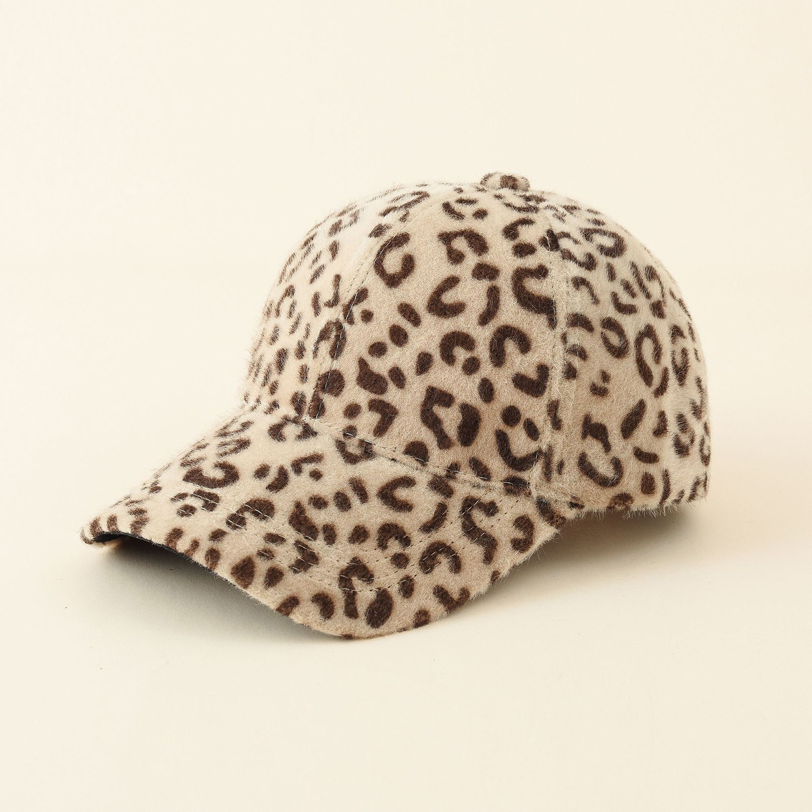 Casual Cap Hook Loop Fasteners Uni Faux Fur Baseball Cap. 