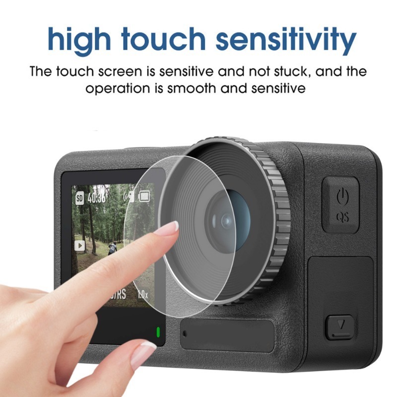 Tempered Glass for DJI OSMO Action 4 Front Back Screen Protector Camera Lens Cover Anti-scratch Protective Film for DJI Action4. 