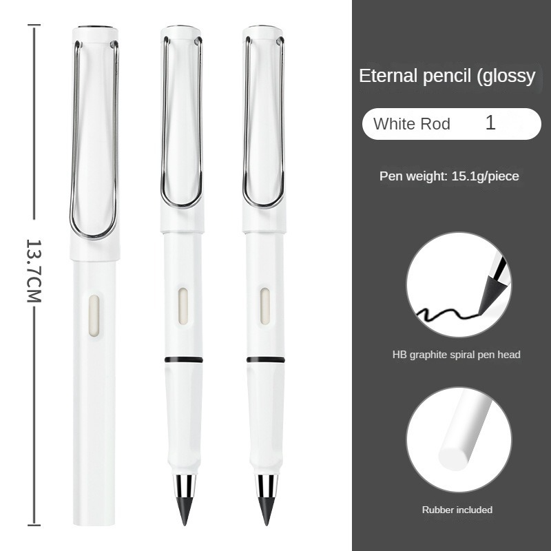 Unlimited/Infinity Magic Pencil with Eraser and Replacement Nibs, Tree-Friendly Cute Forever Pencil for Kids Writing, Sketch, Drawings Inkless Pen for Flawless Handwriting: Effortless and Timeless Pencil. 