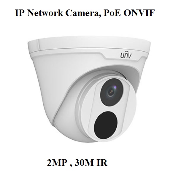UNIVIEW UNV-IPC3612LB-SF28-A 2MP Network IR Fixed Dome Camera (2.8/4.0mm,30m IR, PoE, H.265). 
