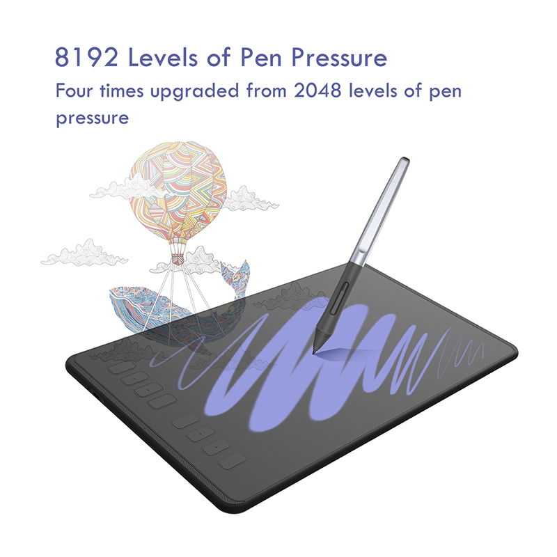 HUION Inspiroy Series H950P 5080LPI Professional Art USB Graphics Drawing for Windows / Mac OS, with Battery-free Pen. 