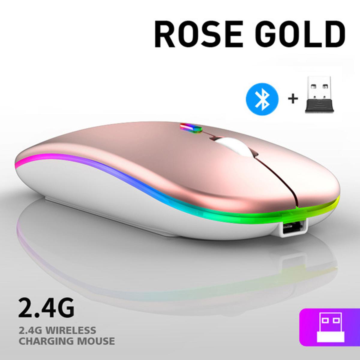 【FUPANG】Bluetooth wireless rechargeable RGB mouse bt5.2 for computer pc. 