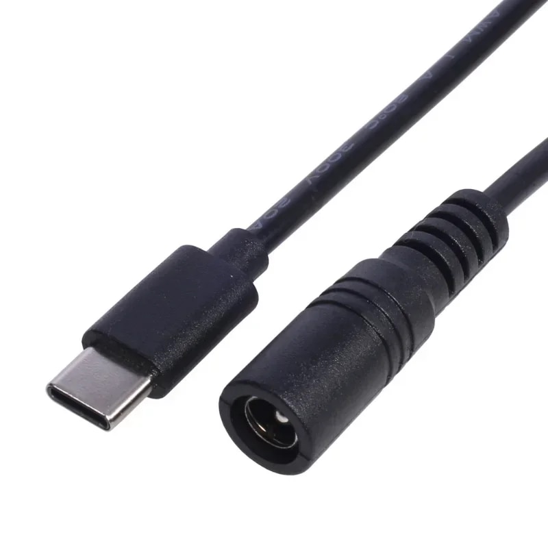 DC Type-c Female To 5.5*2.1 Female Cables 5521 Power Jack DC Power Conector 5.5x2.1 Adapter USB Type C Converter. 