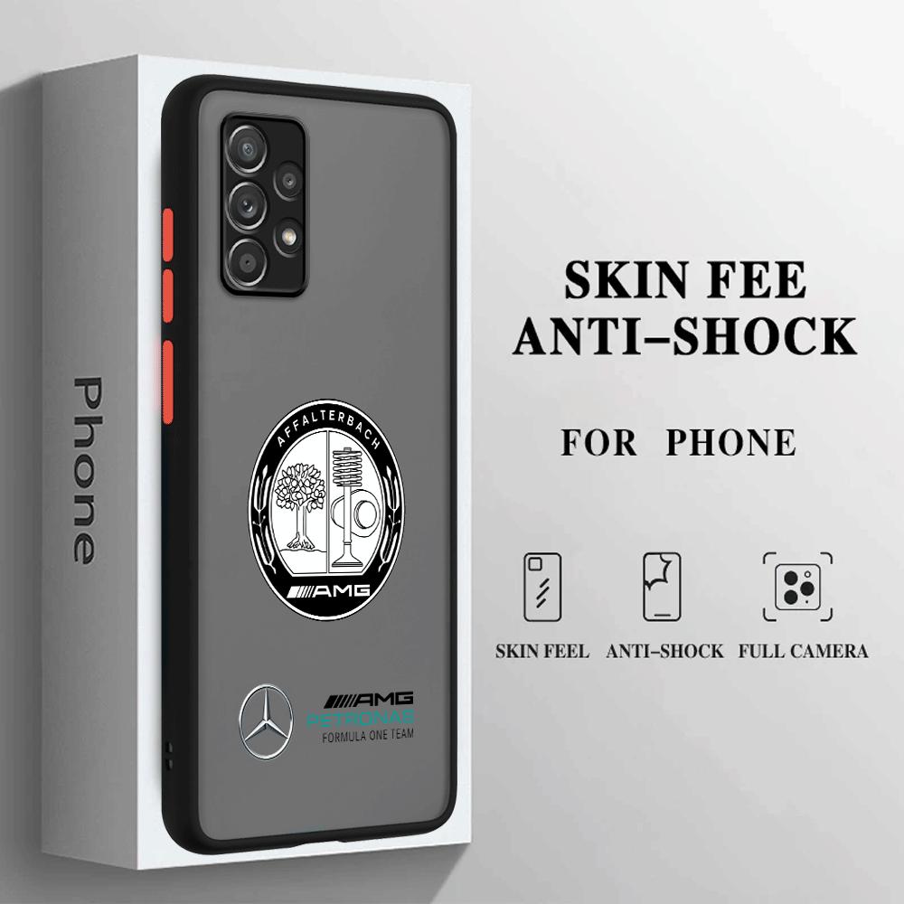 AMG-Dark LOGO Phone Case for Samsung Galaxy A52 A72 A12 A13 A14 A21s A22 A23 A24 A32 A34 A50 A51 A53 A54 A70 A72 A73 5G Cover. 