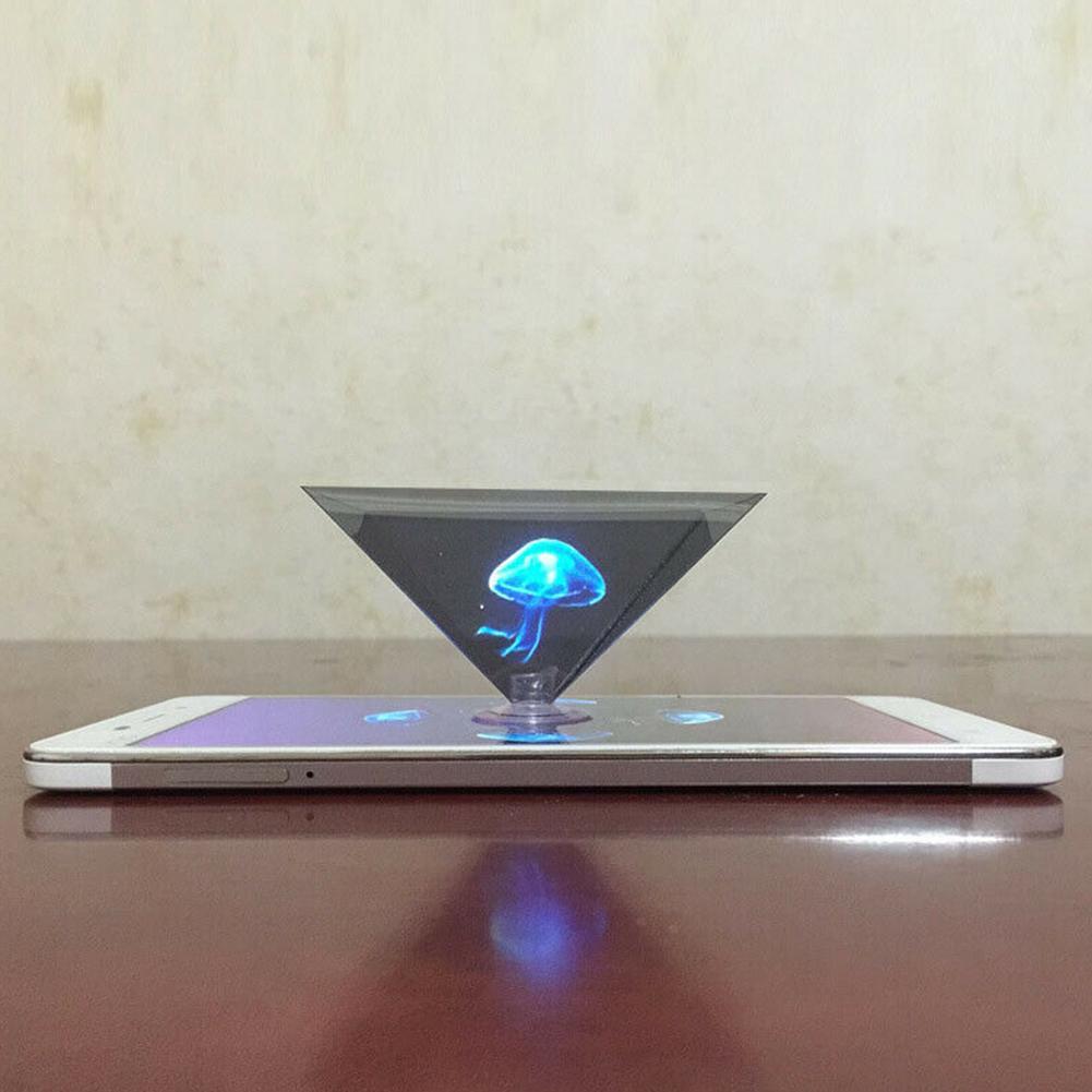 Mobile Phone Projector 3d Hologram Pyramid Display Projector Video Stand For Smart Mobile Phone. 