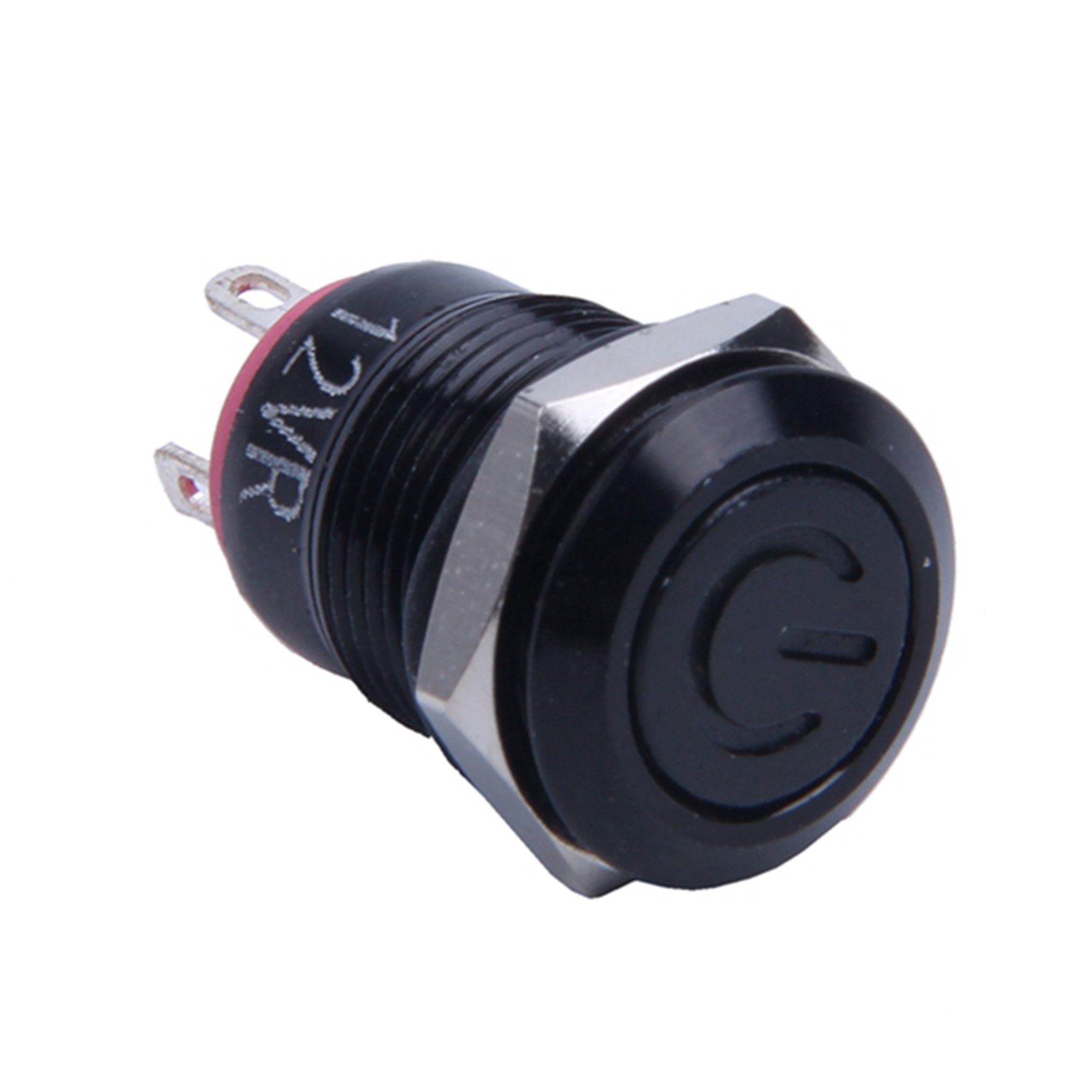 3X 12V 2A 9.5mm LED Metal Cap Momentary Push Button Switch Car DIY Modified, Red. 