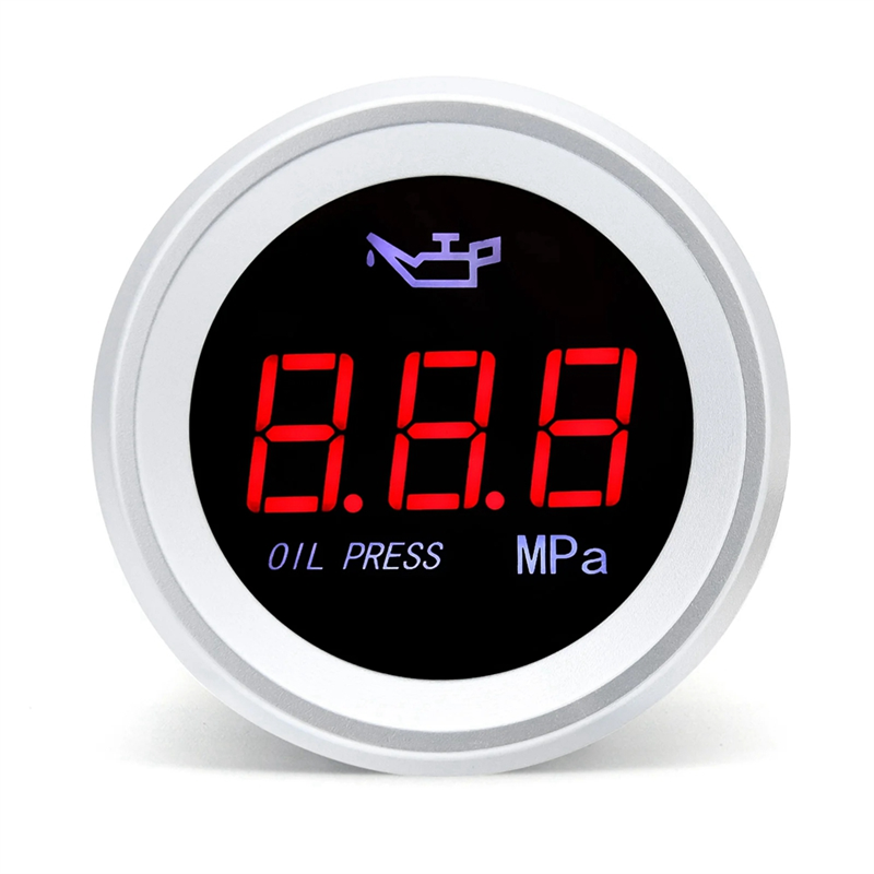 52mm Oil Pressure Gauge Car Digital Meter LED Display Without Sensor Round Digital Oil Gauge. 