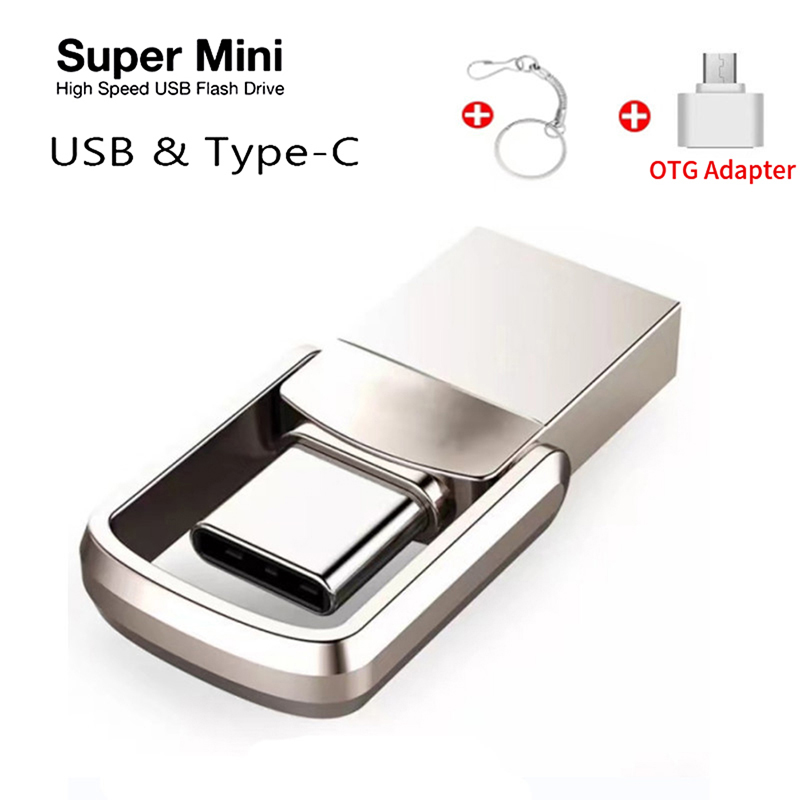 【Must-Have Style】 Flash Drive 3.0 2TB Dual USB Flash Drive Pendrive OTG TYPEC Memory Pen Drive Jessica