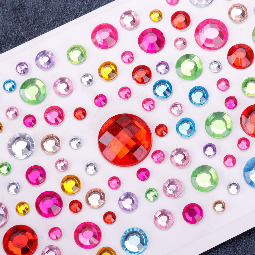 Multicolor Rhinestone Stickers DIY Self Adhesive Colorful Gem Embellishment Stickers. 