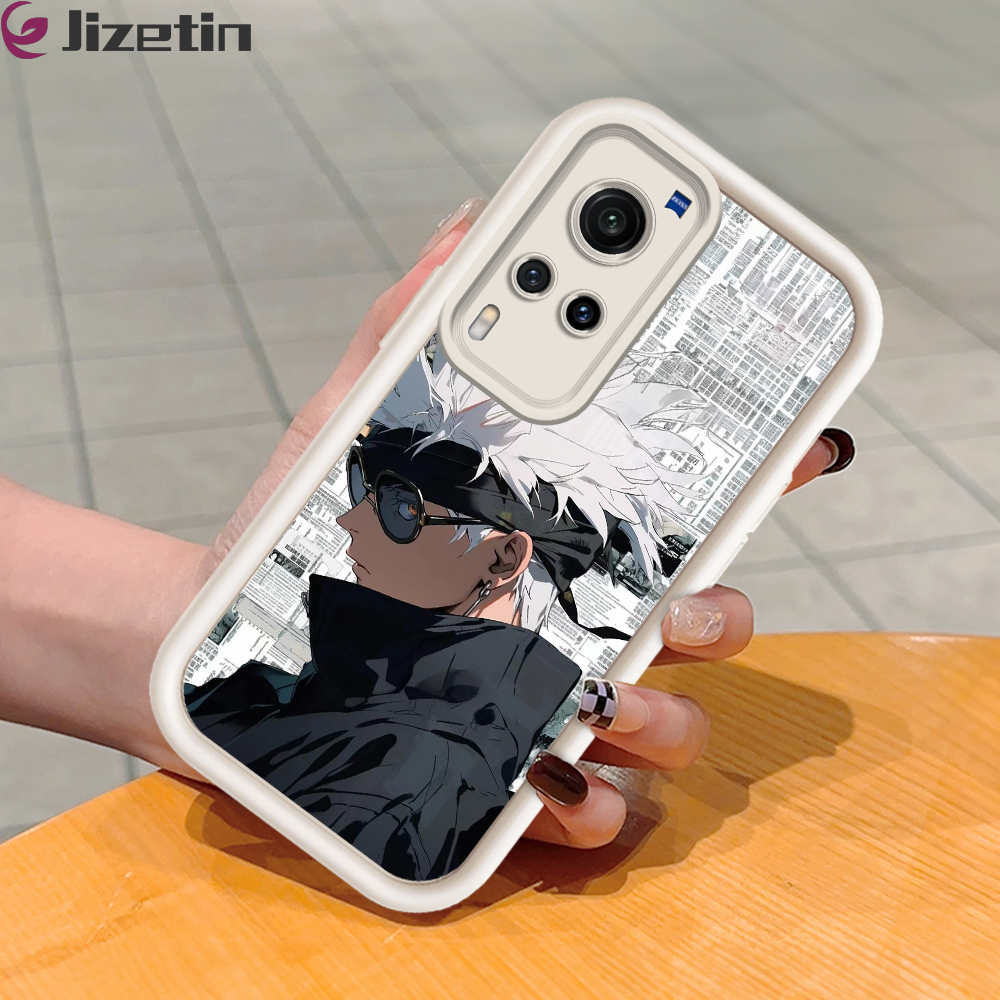 Jizetin for Vivo X60 Back Cover Satoru Gojo Poster Ladder Camera Soft Rubber Mobile Phone Case