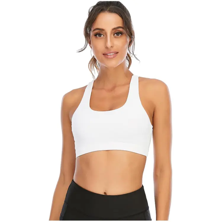 Back Cross Strap Sports Bra Without Steel Ring, Shockproof Fitness