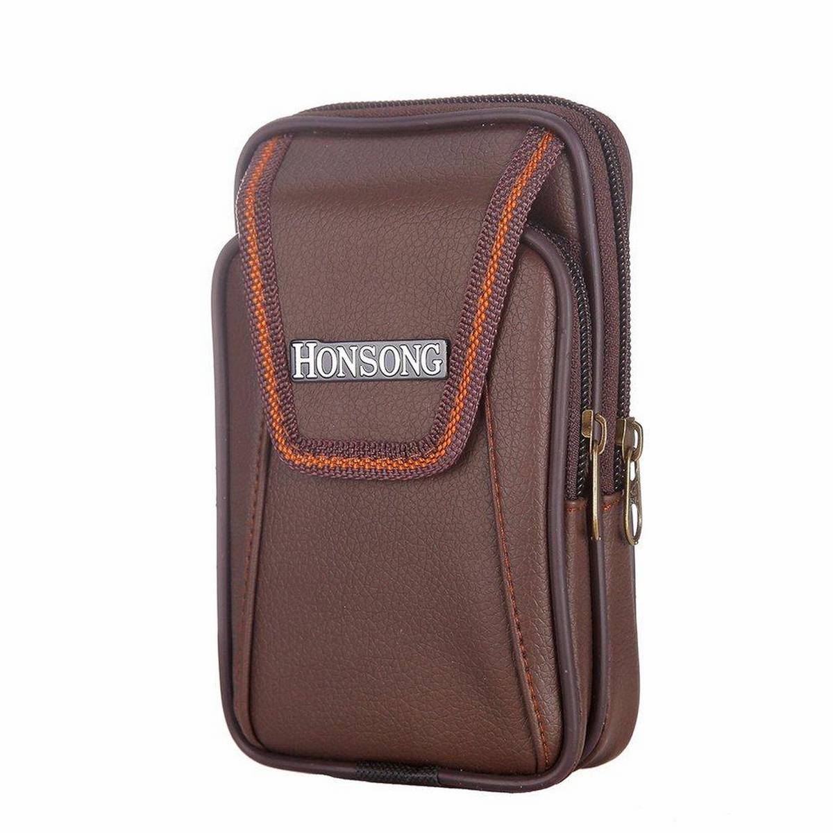 soft leather phone pouch