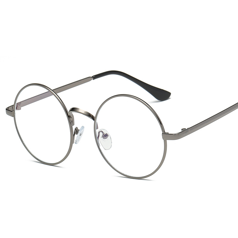 Anti-radiation glasses, men's anti-blue light, non-prescription, flat glasses, women's retro mobile phone, computer, round frame, eyes, 8612