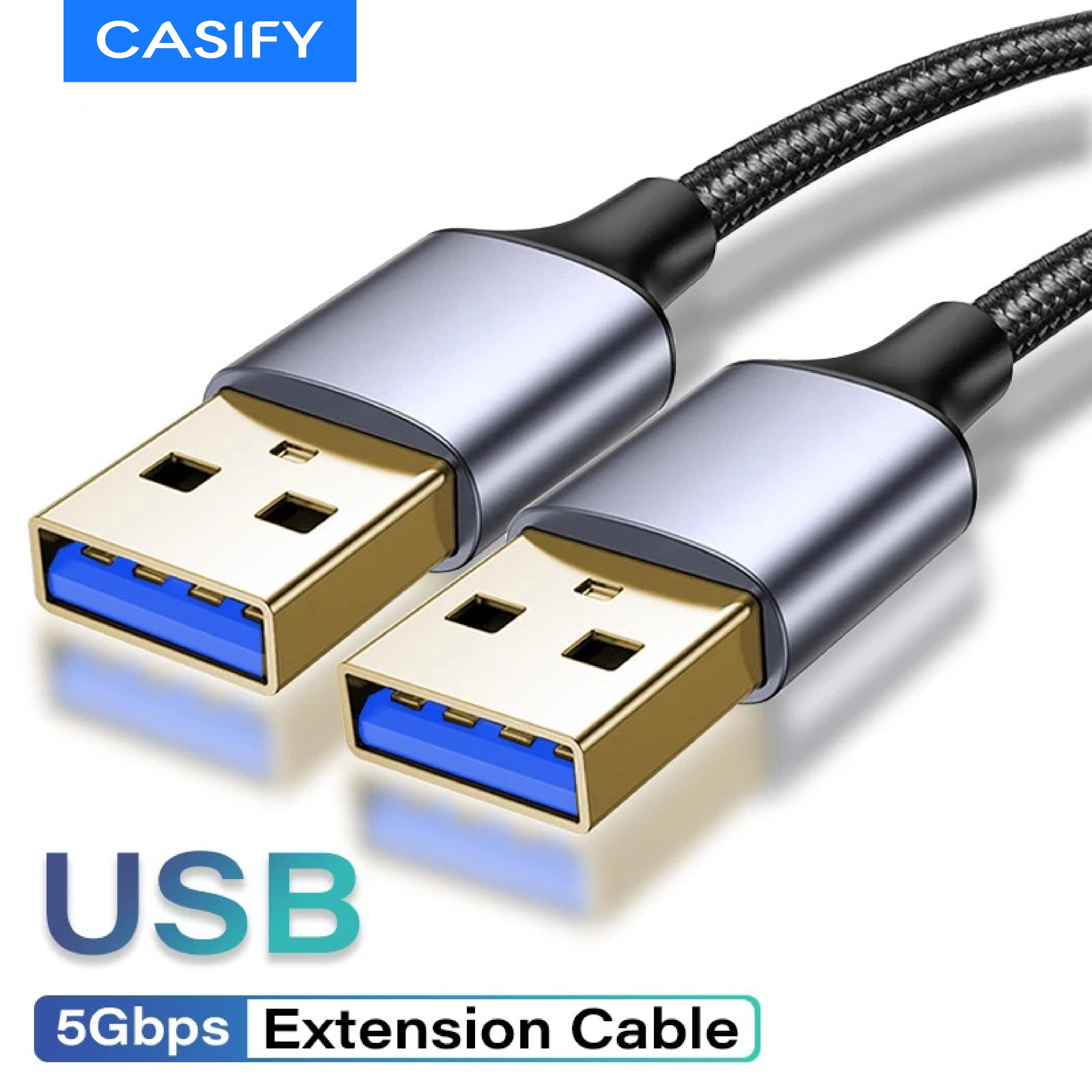 CASIFY G1 USB 3.0 A to A Cable Type A USB Male to Male Cable Cord for Data Transfer Hard Drive Enclosures, Printers, Modems, Cameras 1M