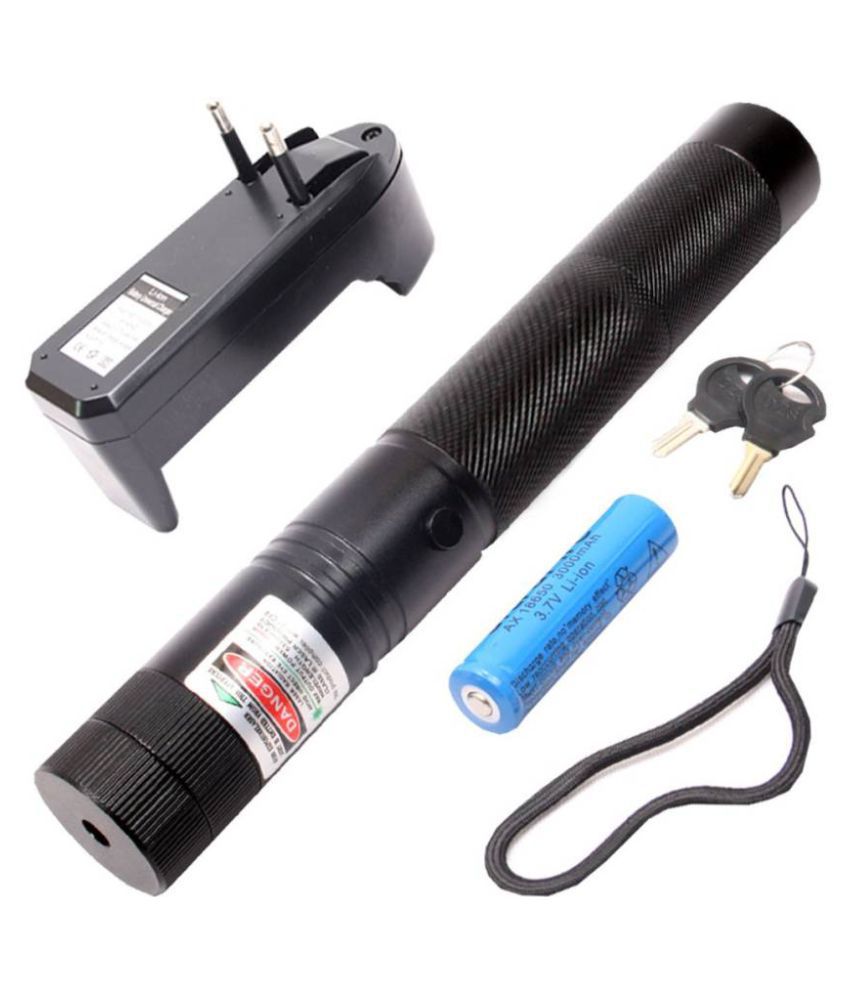 Laser Pointer Light Rechargeable Green Adjustable Burn Match Light goes up to the plane. 