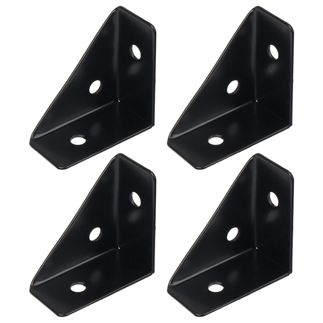 4pcs Corner Brace Fasteners Corner Support Bracket Right Angle Triangle Reinforcement Corner Bracket For Furniture Wood Joints. 