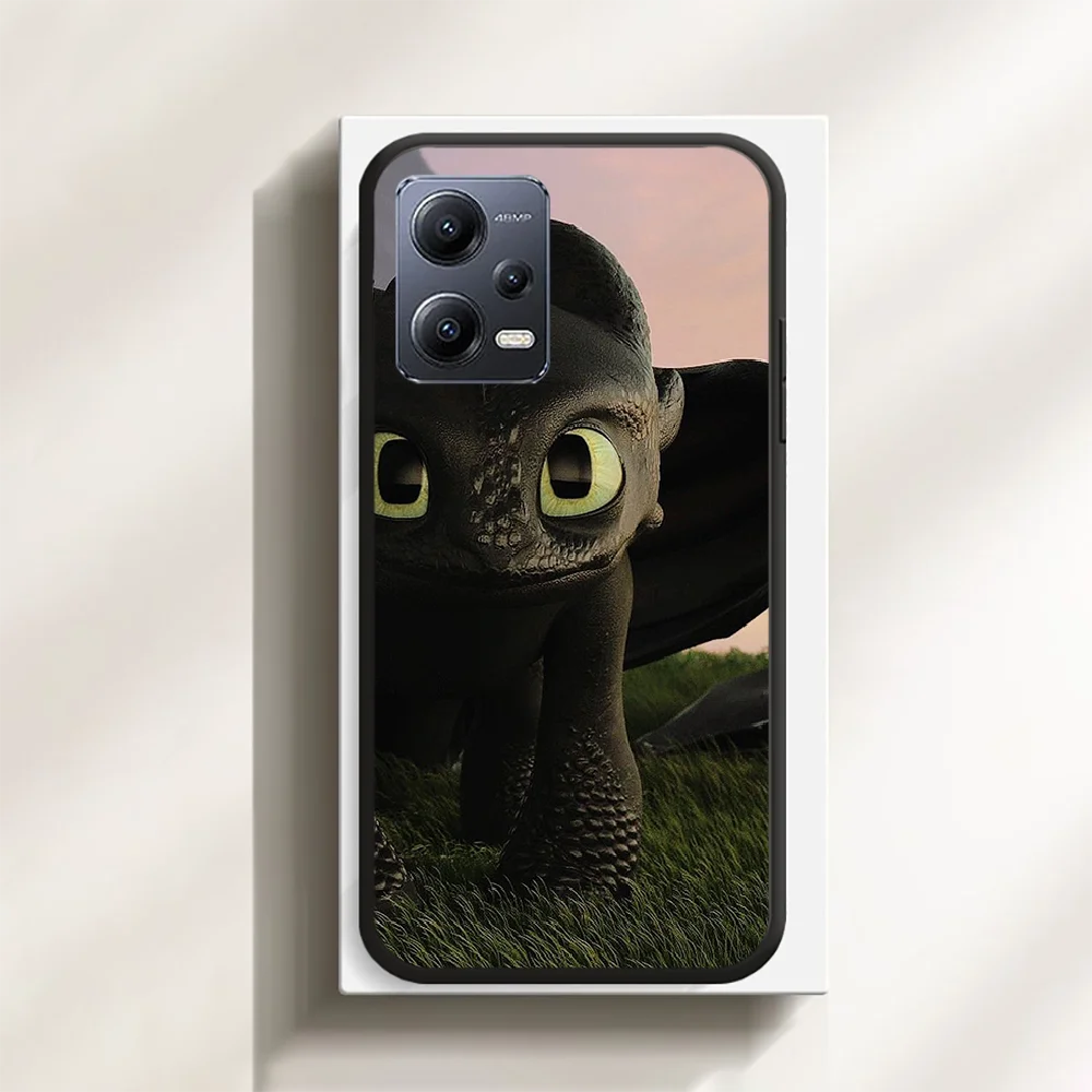 Train Dragon Toothless Phone Case Cover For Xiaomi Redmi Note 8 9 10 11 12 13 Pro Plus TPU Soft Black. 