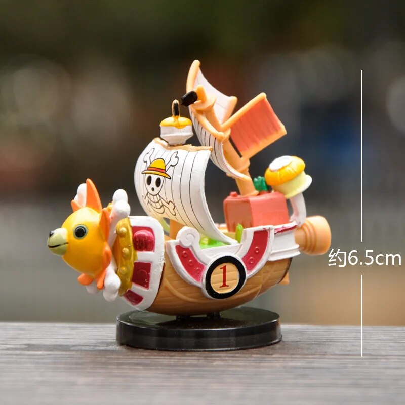 One Piece Ship Figure Luffy Model Toy Peripheral Super Cute Mini Boat Assembled Model One Piece Ship Blind Box Kid Birthday Gift. 