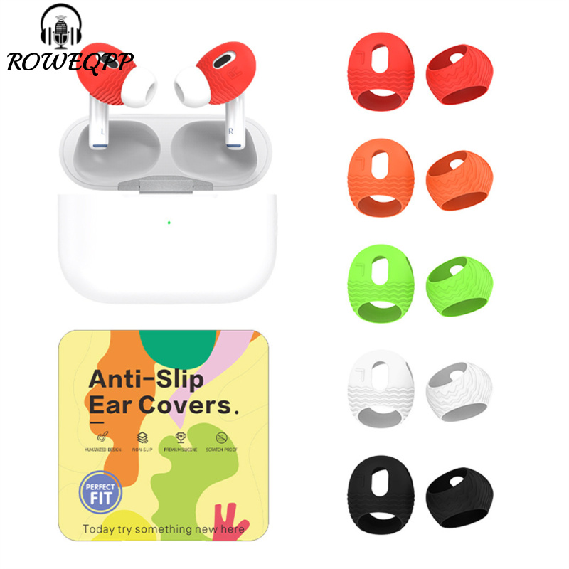 【FUPANG】Roweqpp 5 pairs earplugs anti-slip compatible for AirPods 2 (2022) Bluetooth-compatible