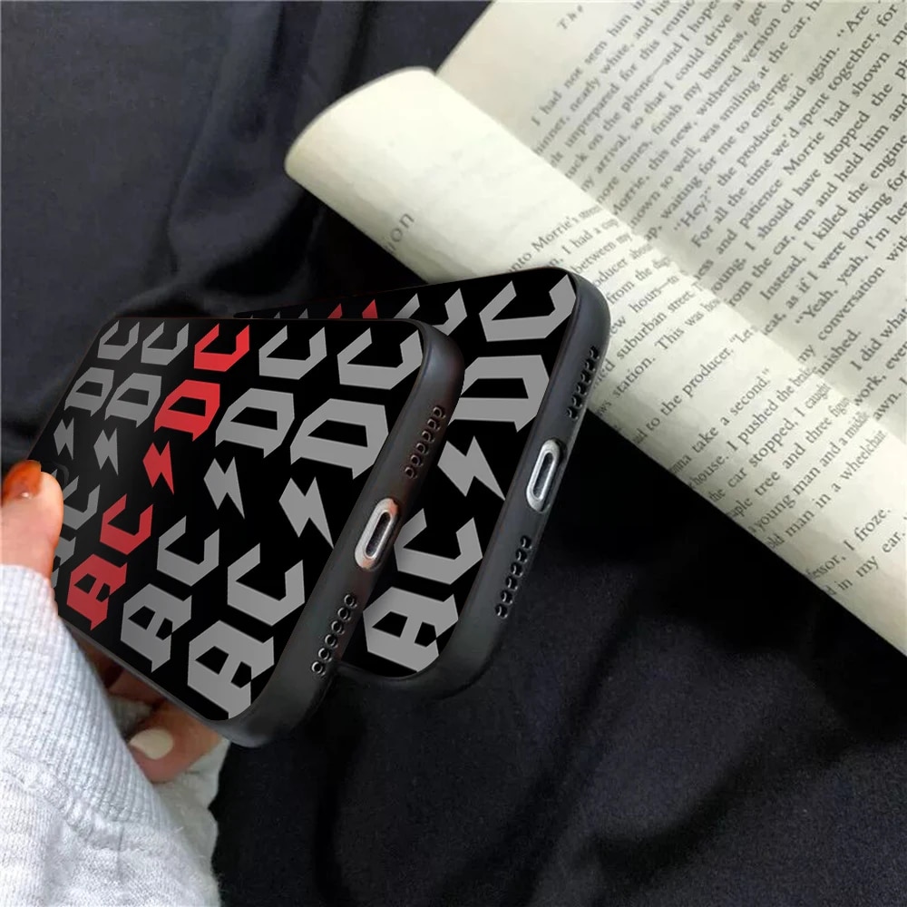 For IPhone 14 AC/DC Music Band Phone Case for IPhone 14 Pro 13 12 11 Pro X XS XR Max 7 8 Plus Bumper Shockproof Covers BruberryBe. 