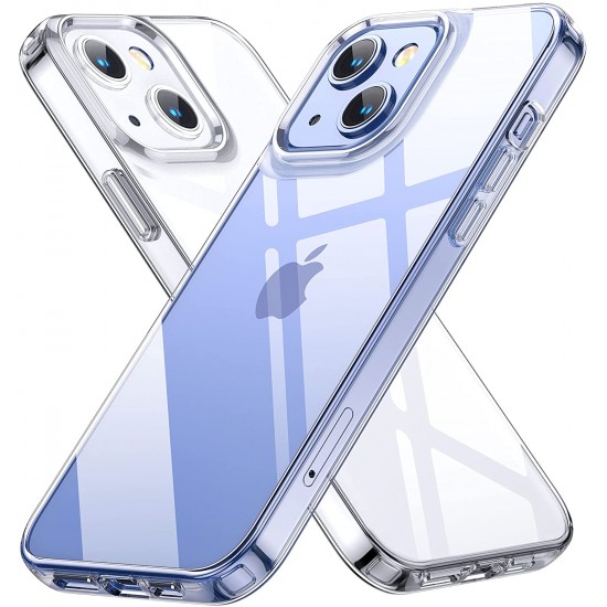 For Apple iPhone 13 Camera Protection Soft Silicone Transparent Plating Case - Premium Quality Case / Back Cover. 