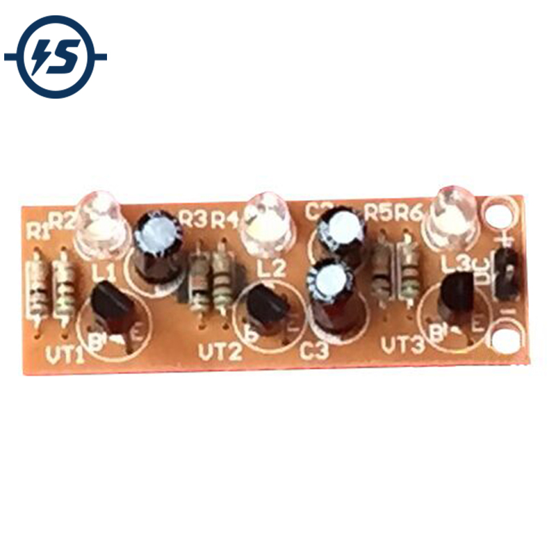 【YIYANGMAOYI111】Electronic Kit 3V-15V DIY Kit LED Cycle Flash Light Kit Precise Flash Automatically