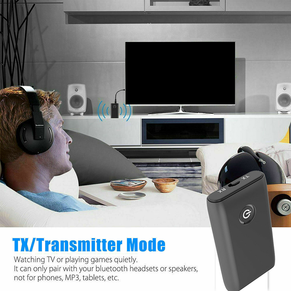 Hannord 2 in 1 Wireless Bluetooth 5.0 Transmitter Receiver Chargable Audio Adapter For TV PC Car Speaker 3.5mm AUX Hifi Music. 