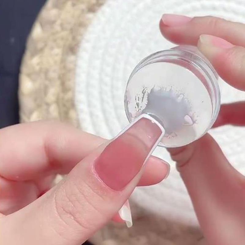 Easy-French Nail Stamper Monocle Jelly Print Silicone Transfer Print Scraper. 