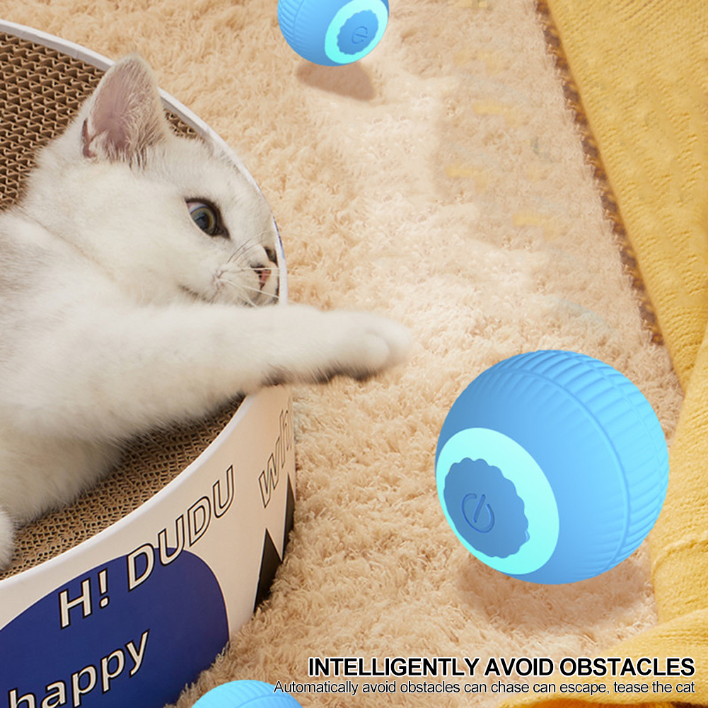 SF Smart Cat Toys Automatic Rolling Ball Electric Cat Interactive Toys Cats Training Self-moving Kitten Toys for Indoor Playing. 